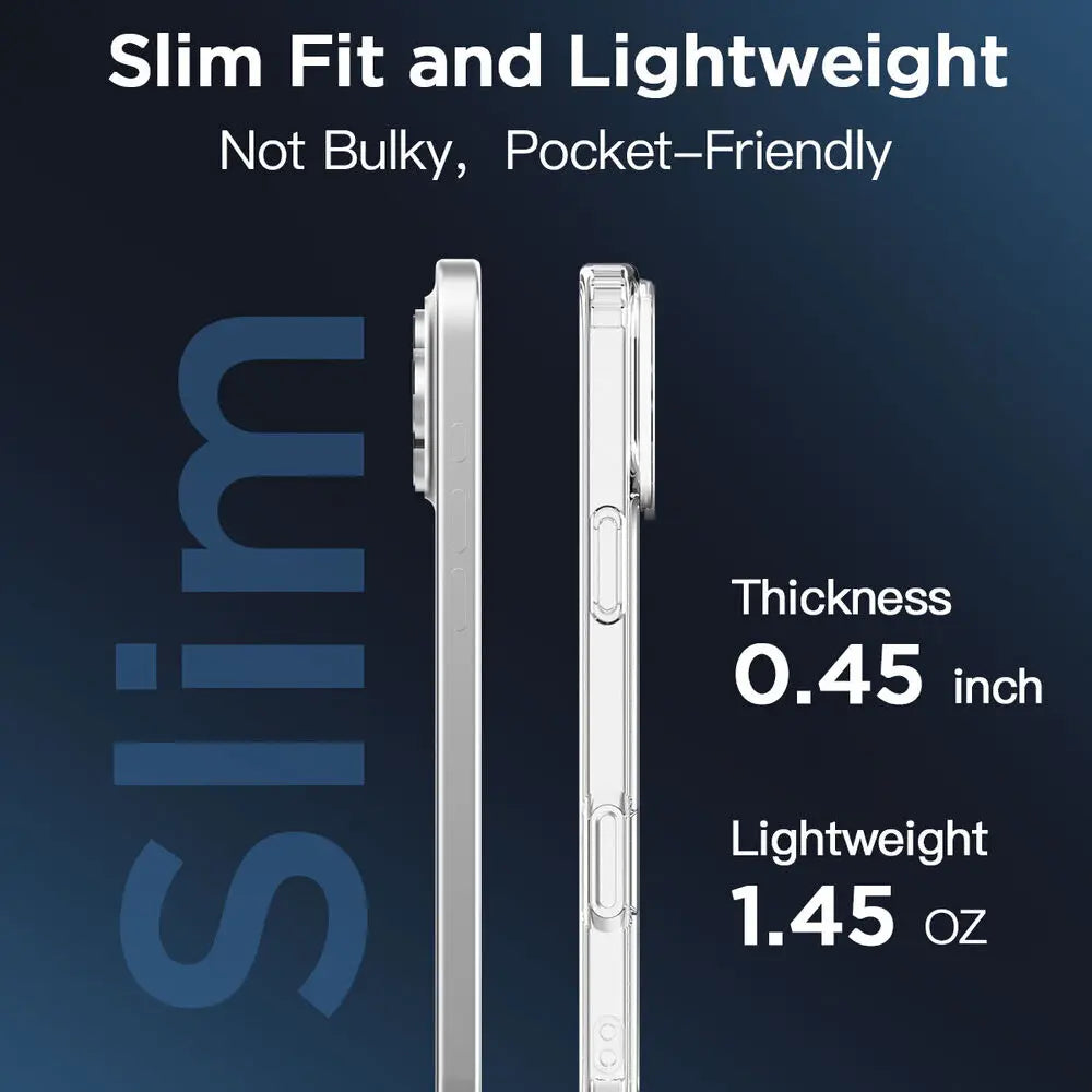 Clear Magsafe case for iPhone 16e, 16 & 17